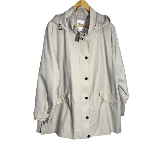 Pennington's Tan Water-Repellent Hooded Jacket Size 2x - Picture 3 of 16